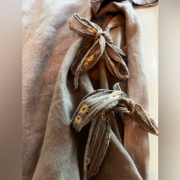 Linen Asymmetrical Tunic with Side Ties - Picture 6 of 9